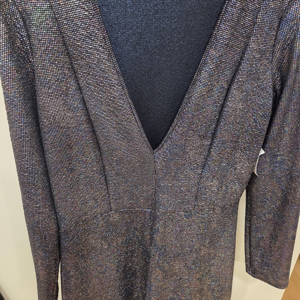 Shimmering V-Neck Dress